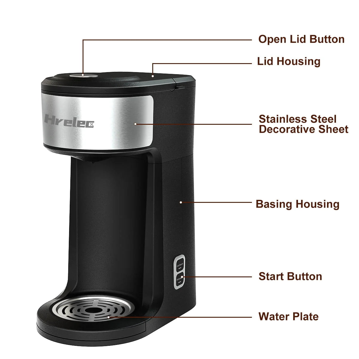 2-Way Single Serve Coffee Maker with 8-14 oz Brew Size M482429