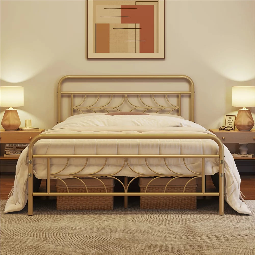 Queen Black Metal Bed D37693