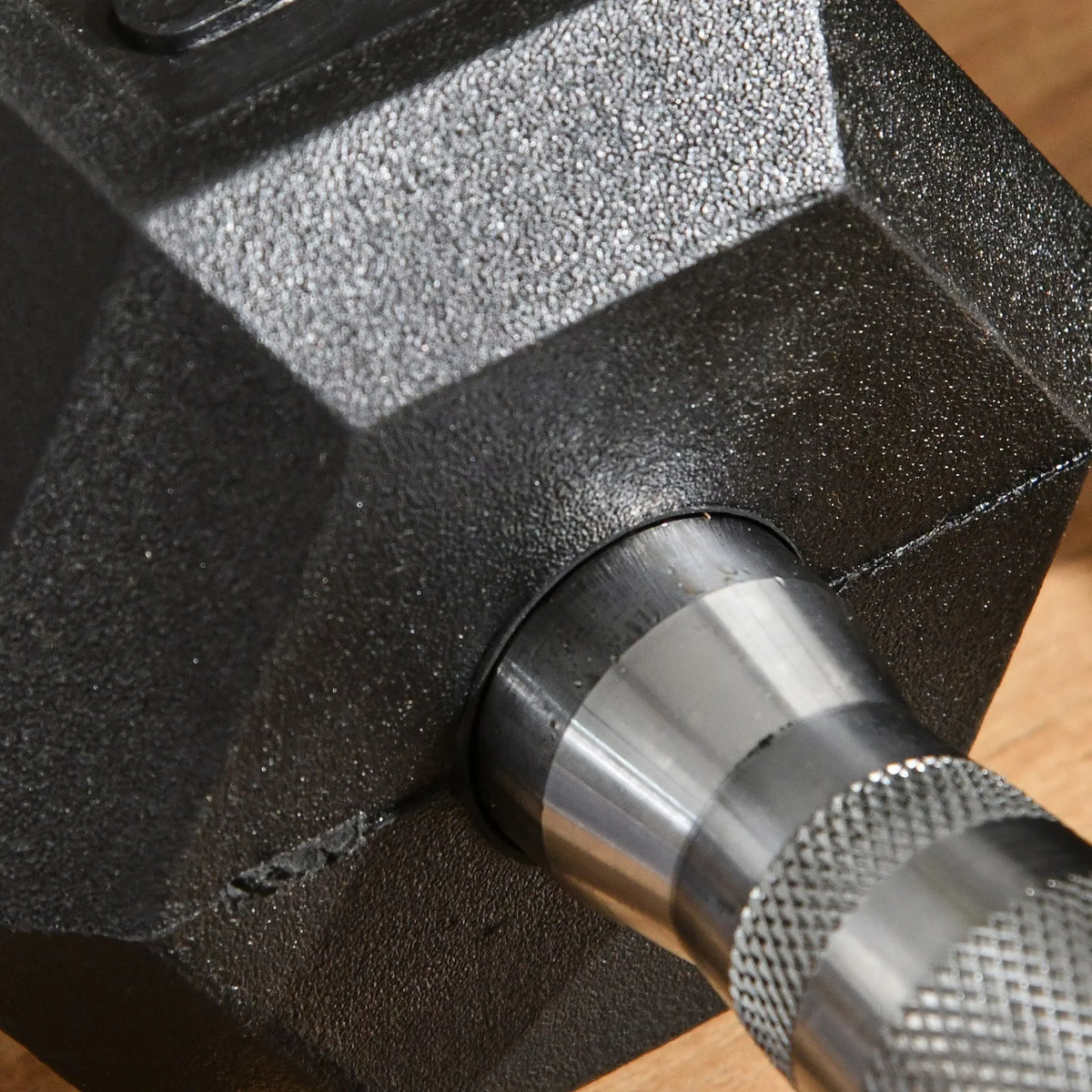 24 Lbs. Total Black Hex Rubber Dumbbells Set with Metal Handles Y10707
