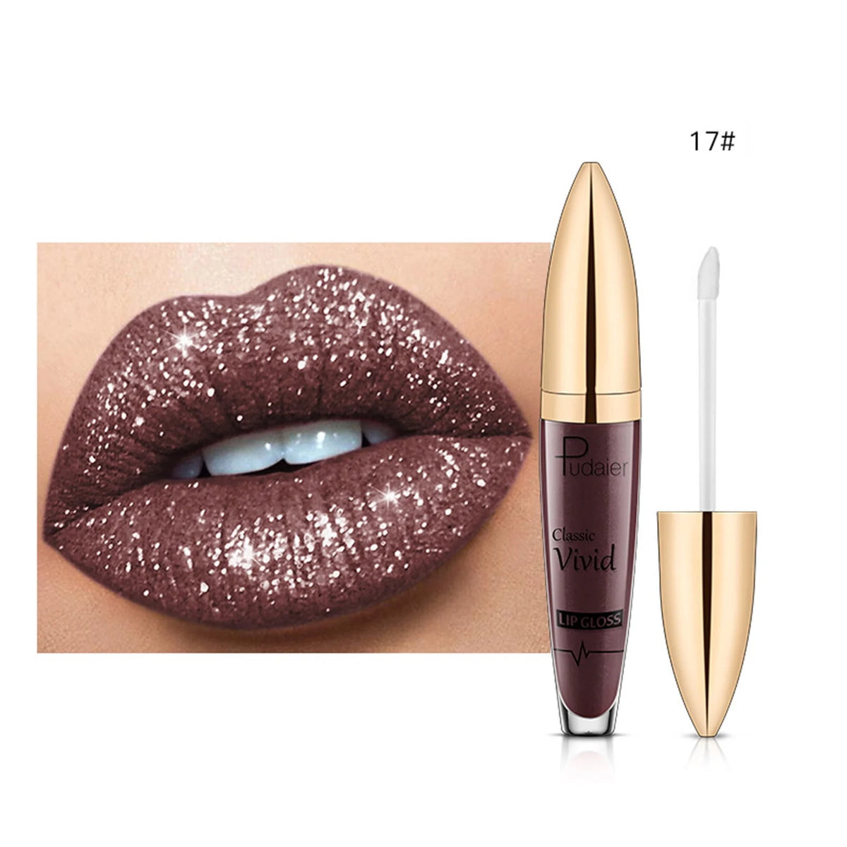 Shiny Long Lasting Glitter Lipstick, 5ml Y8699