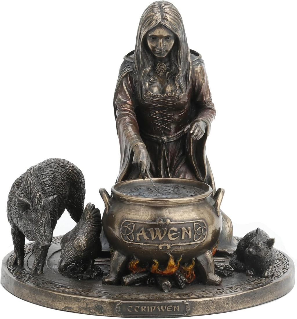 6.25 Tall Cold Cast Resin Antique Bronze Finish Statue Figurine E896