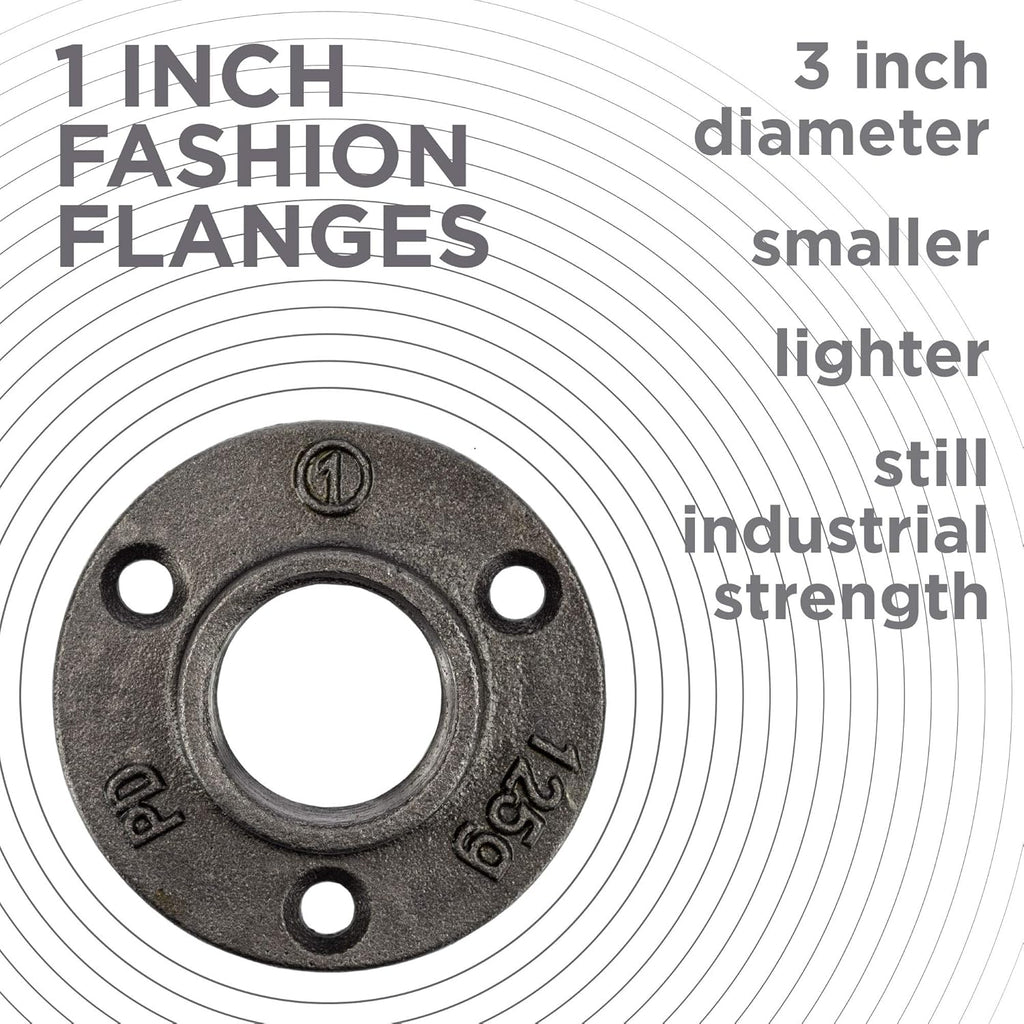 1 Inch Black Malleable Cast Iron Floor Flange 10 Pack B912