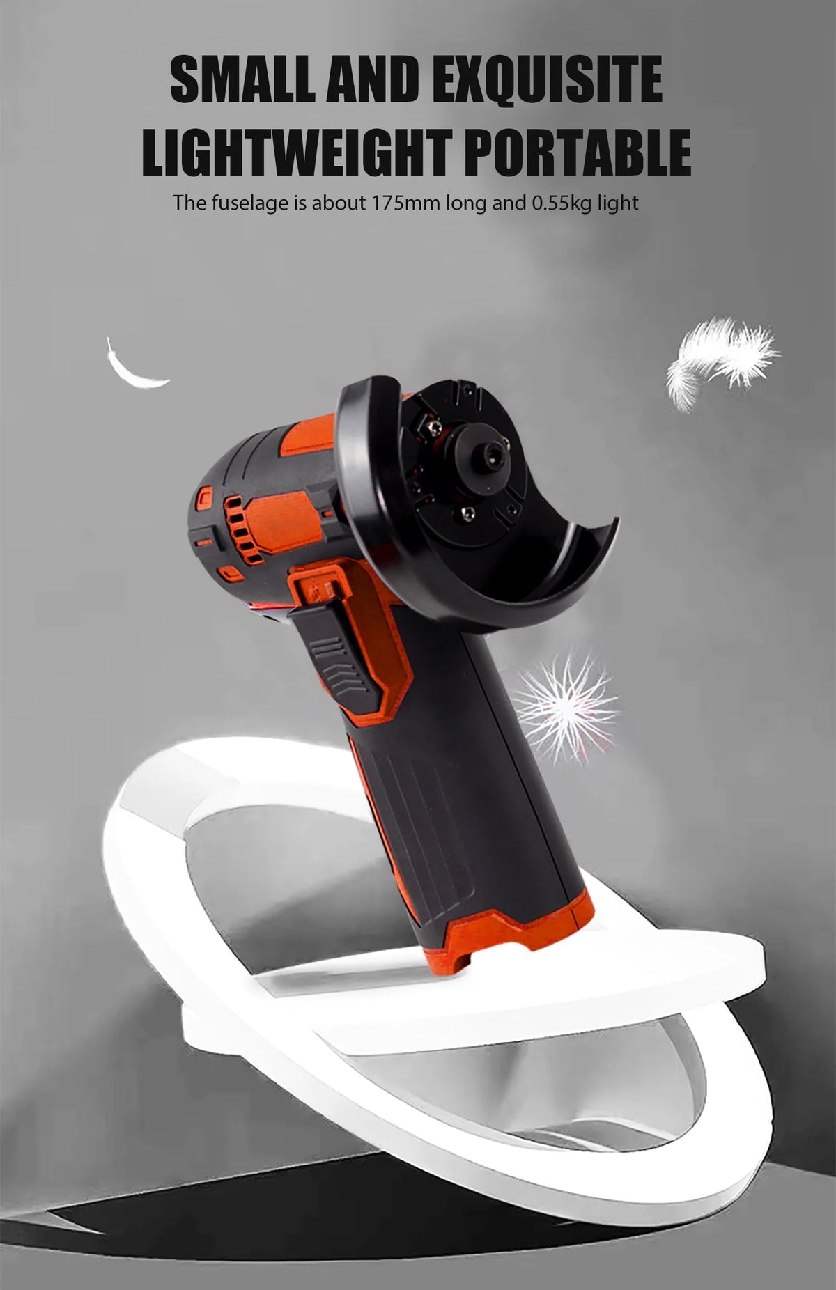 12V Cordless Angle Grinder Kit 3 Inch 19500 rpm with 2 1300mAh Lithium-Ion Battery E441893