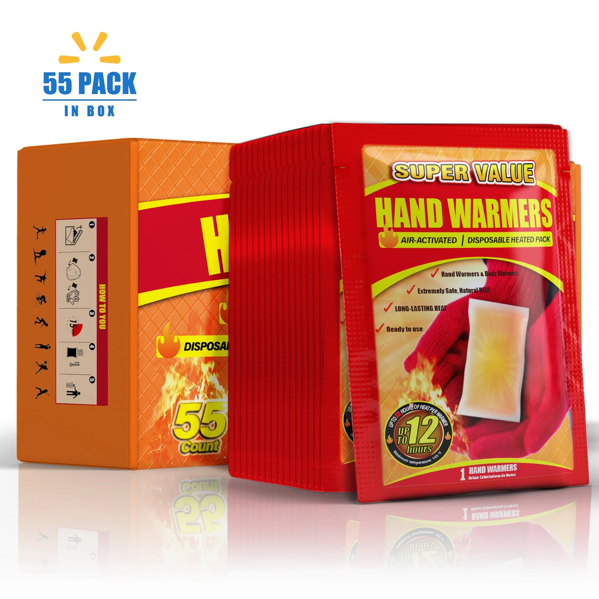 Disposable Hand Warmers 55 Pack E64679
