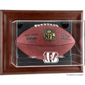 Brown Framed Wall-Mountable Football Display Case J64537