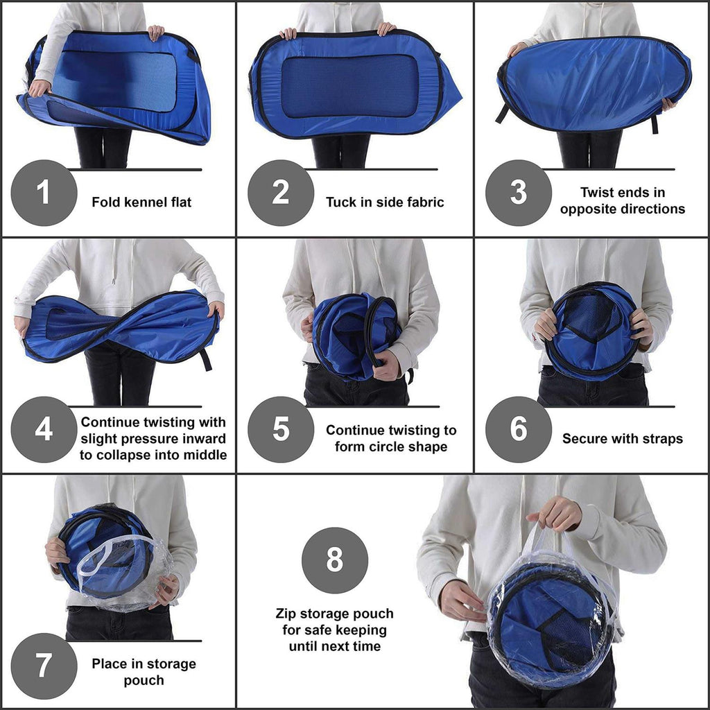 Portable Collapsible Pop Up Pet Kennel R32959