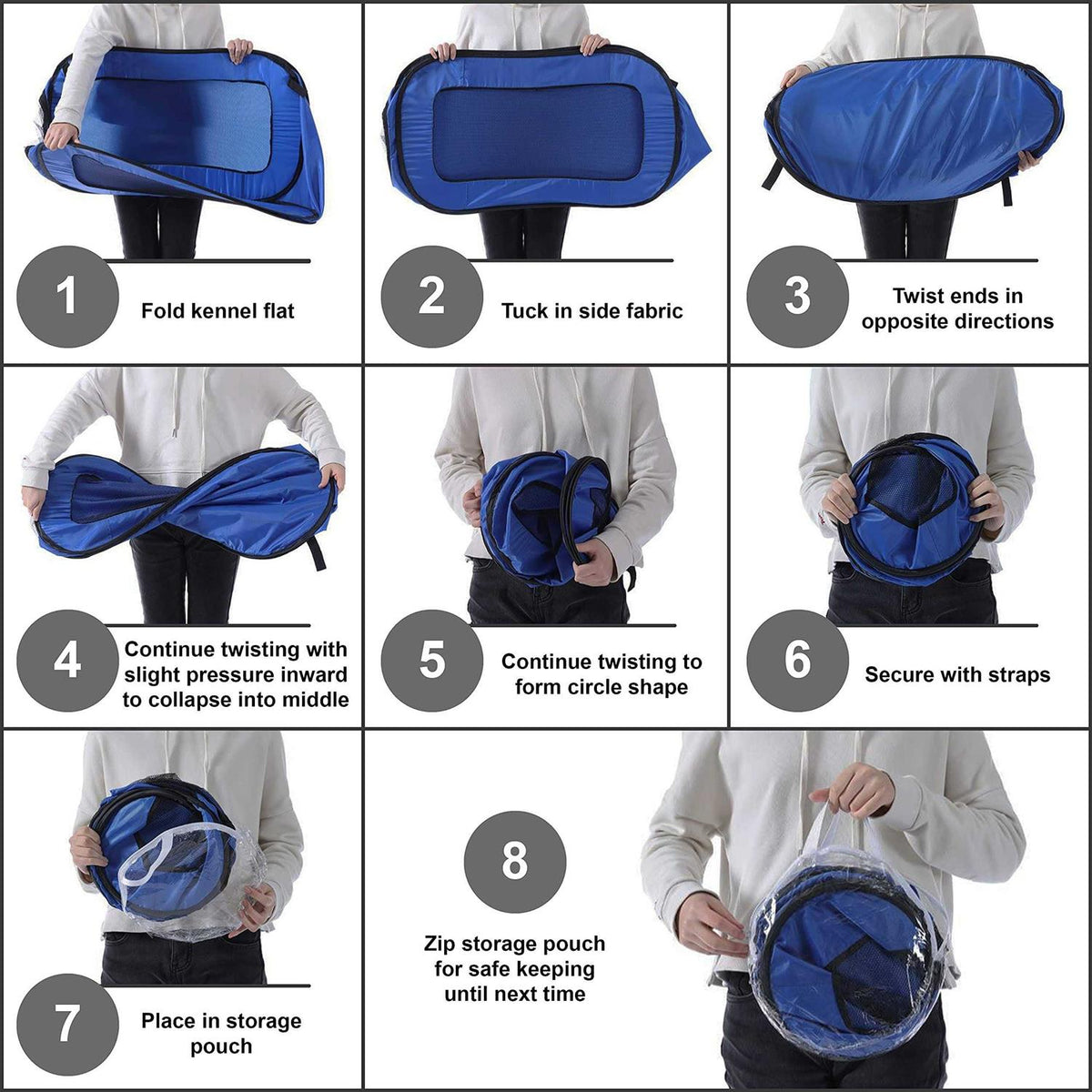 Portable Collapsible Pop Up Pet Kennel R32959