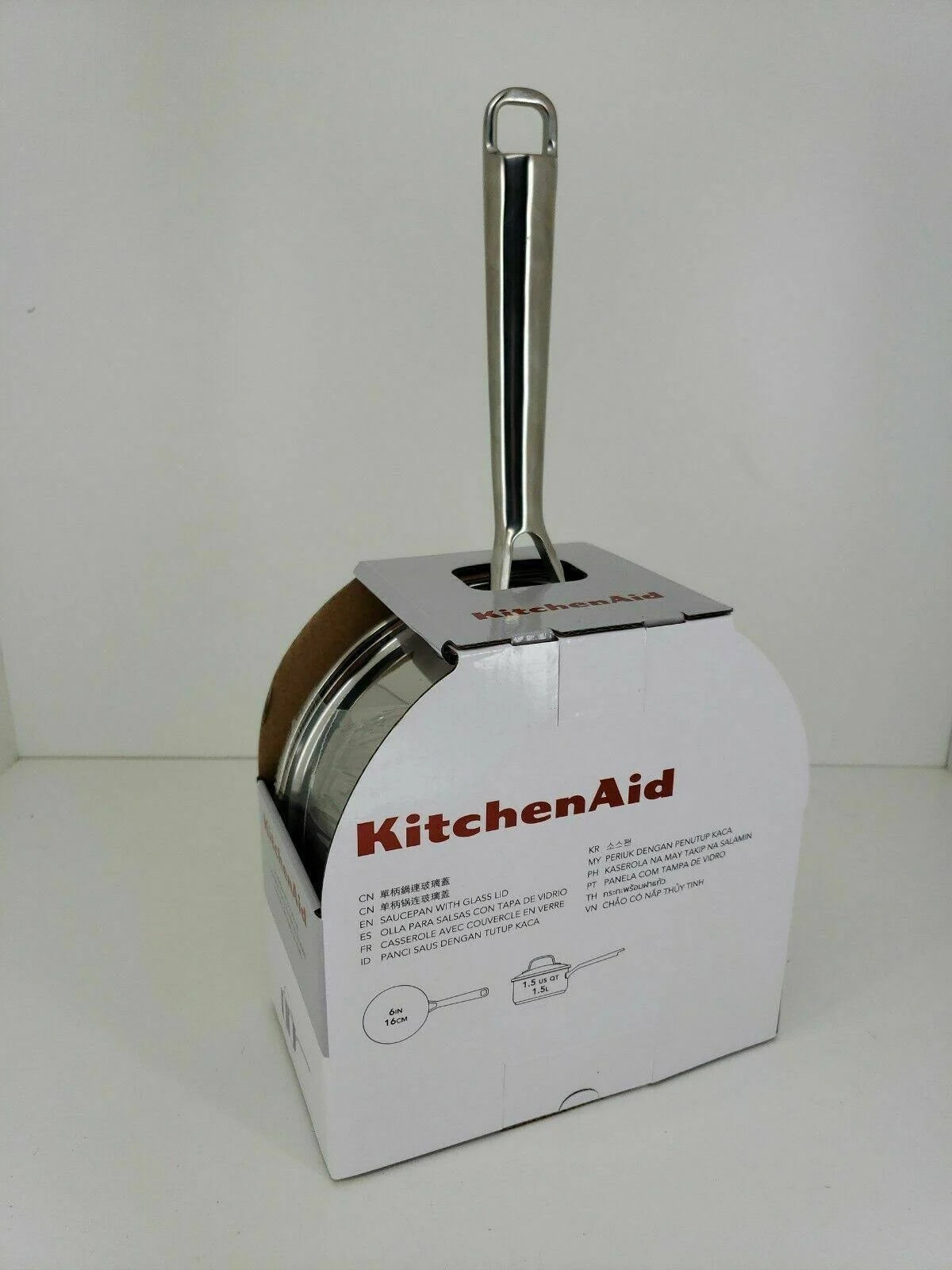 Stainless Steel Saucepan with Glass Lid 1.6 qt Z222