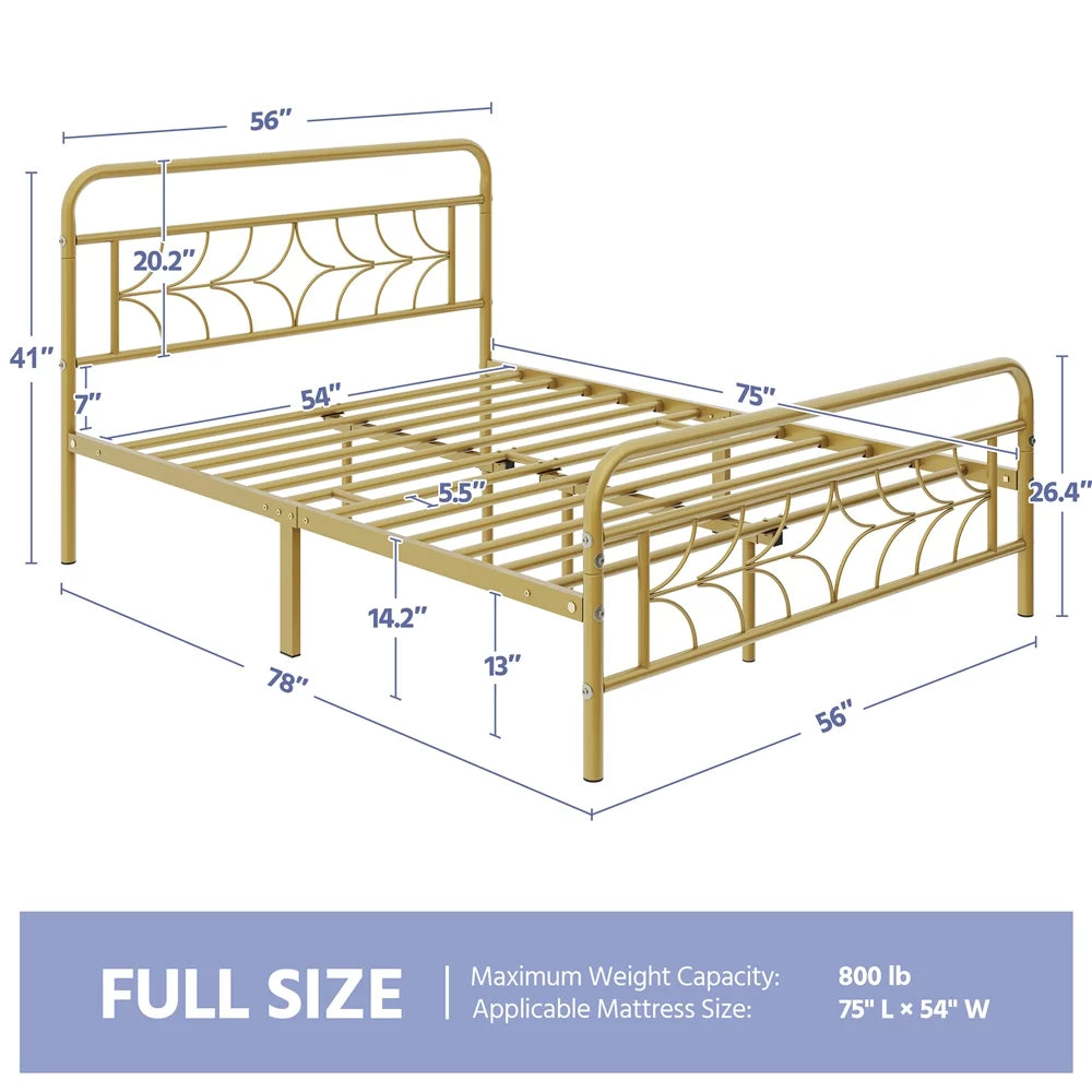 Queen Black Metal Bed D37693