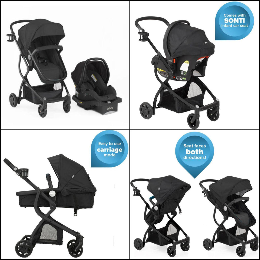 Black Stroller with Car Seat M831