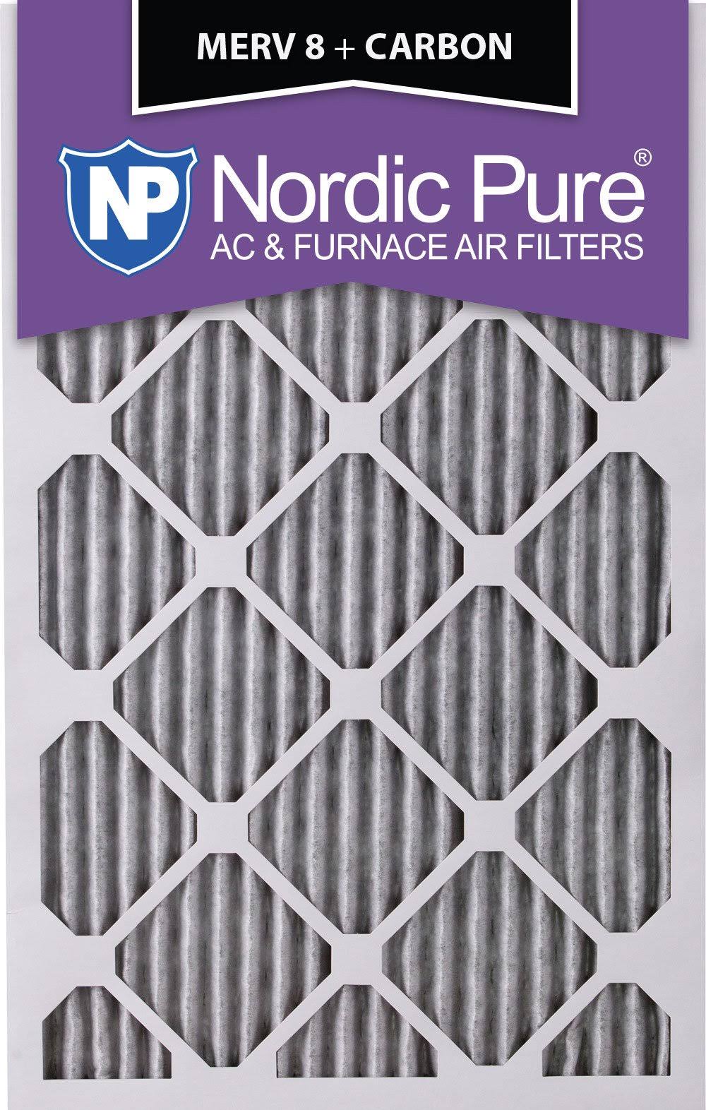 16x20x1 MERV 8 Pleated Carbon Air Filters 6 Pack J888