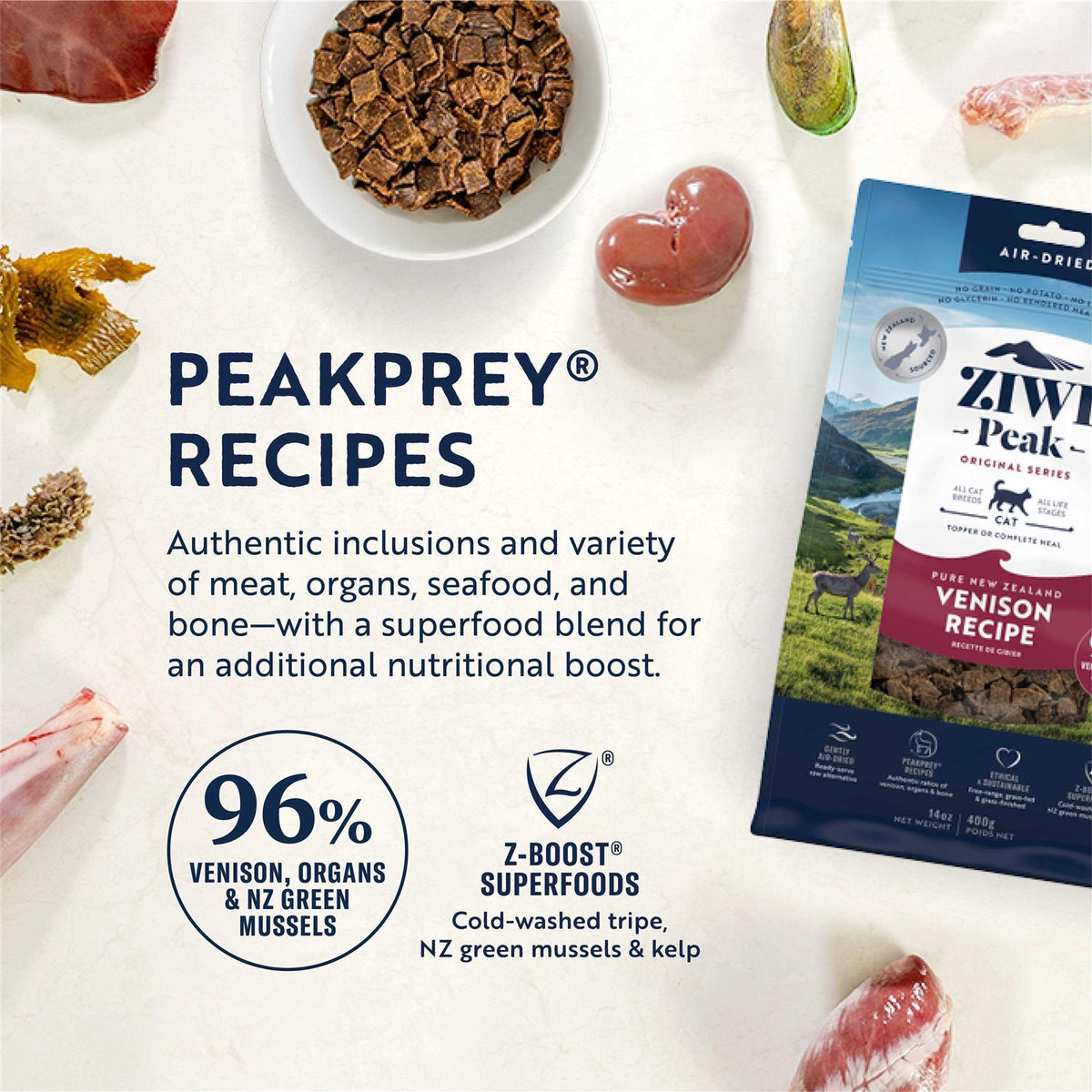 Air Dried Venison Cat Food J209