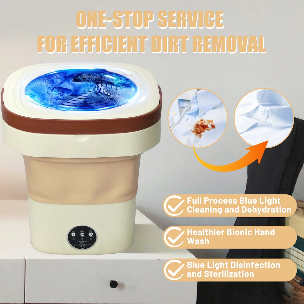 9L Portable Foldable Mini Washing Machine and Dryer Combo S195