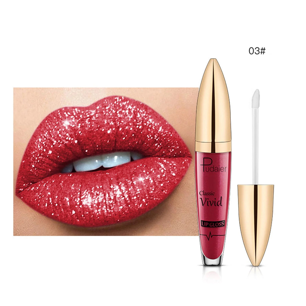 Shiny Long Lasting Glitter Lipstick, 5ml Y8699