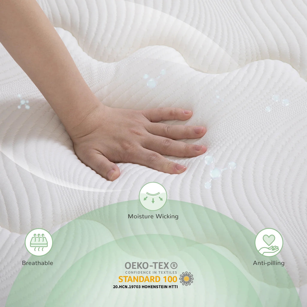 Queen Size Memory Foam Pocket Spring Hybrid Mattress X890