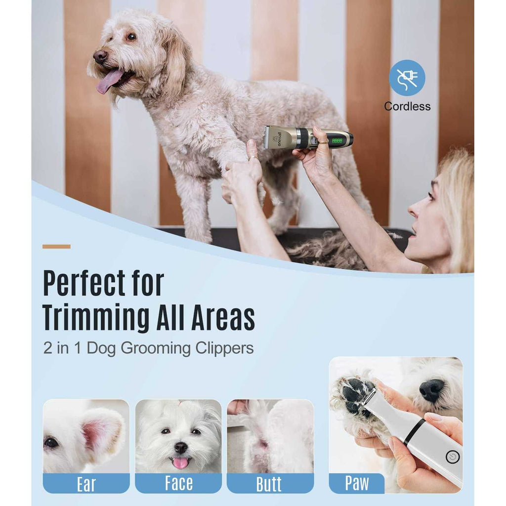 Dog Clippers and Paw Trimmer Kit 2 in 1 Cordless P219652