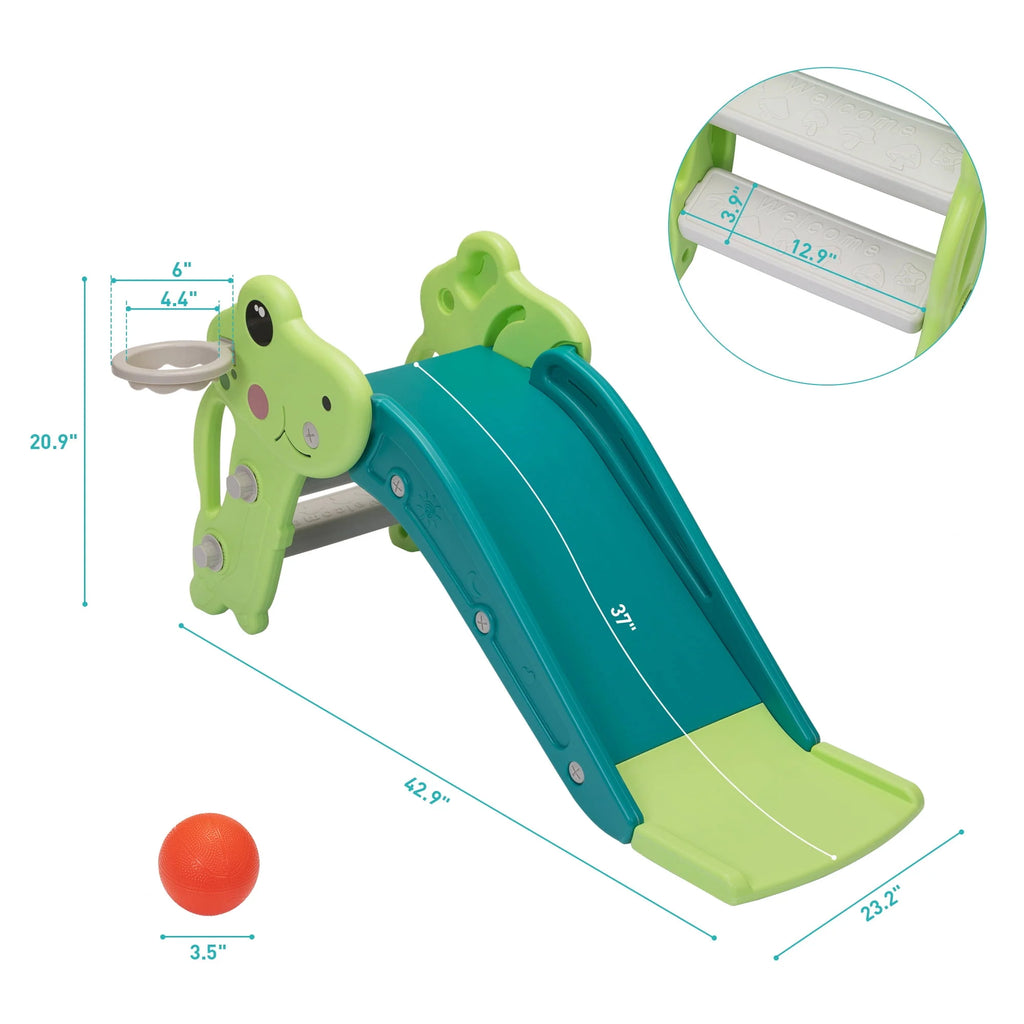 Kids Slide with Basketball Hoop & Ball E9315