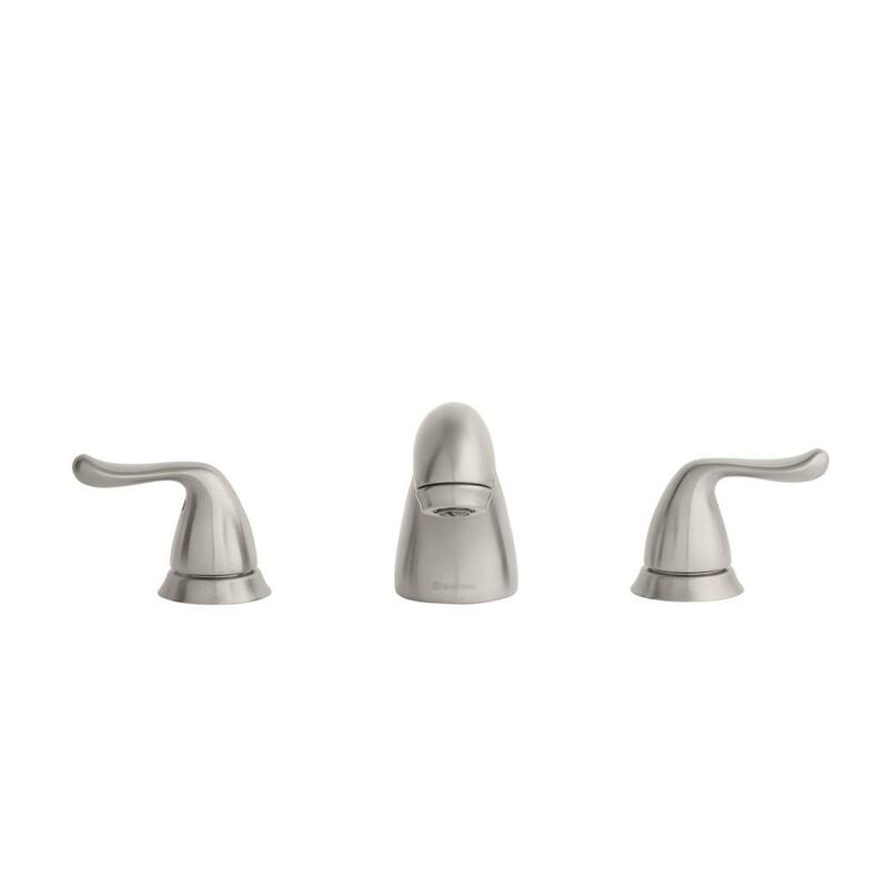 8 in. Widespread Double-Handle Low-Arc Bathroom Faucet in Brushed Nickel B82847
