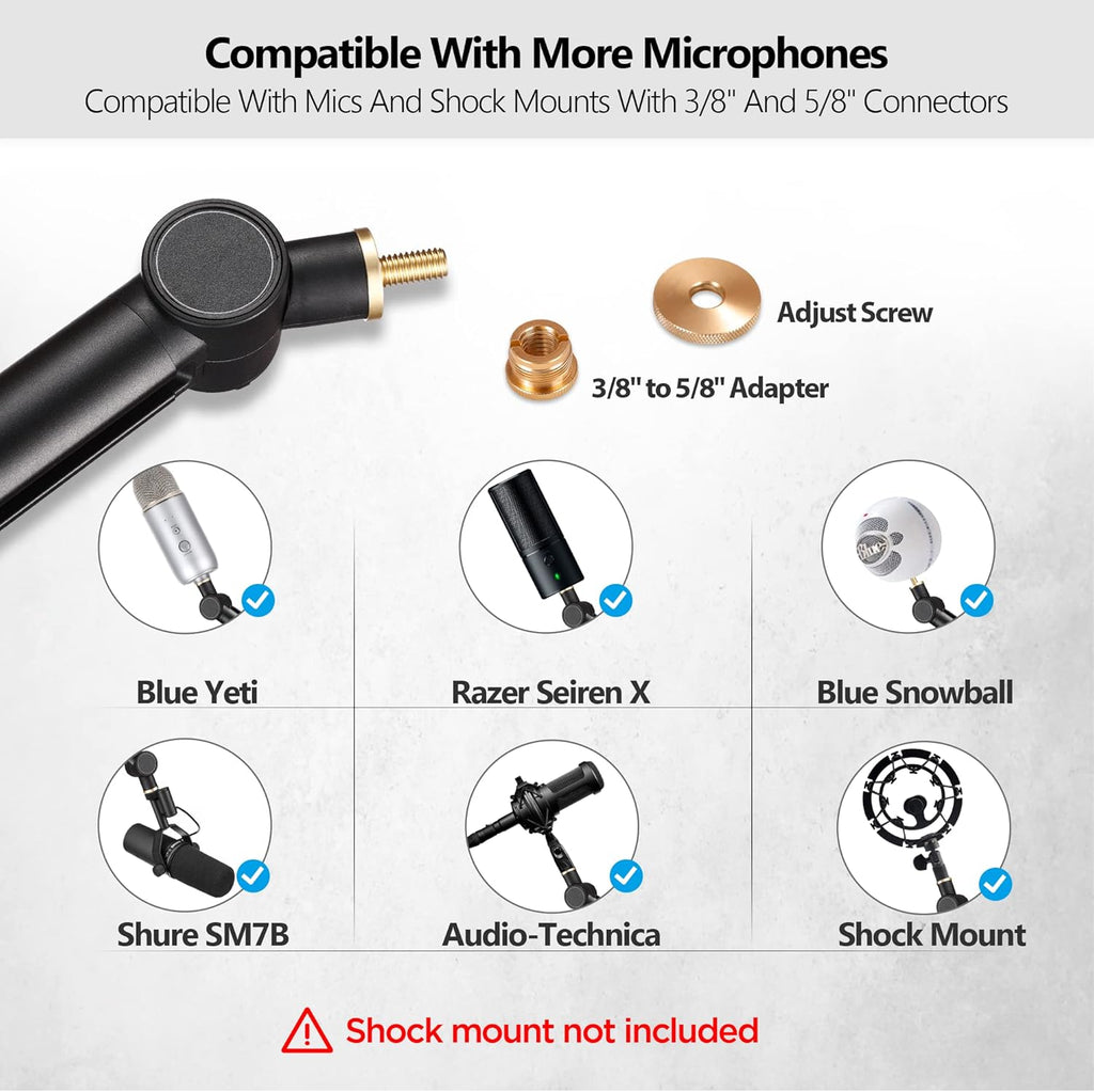 Mic Arm Desk Mount with 3/8 to 5/8 Adapter H90792