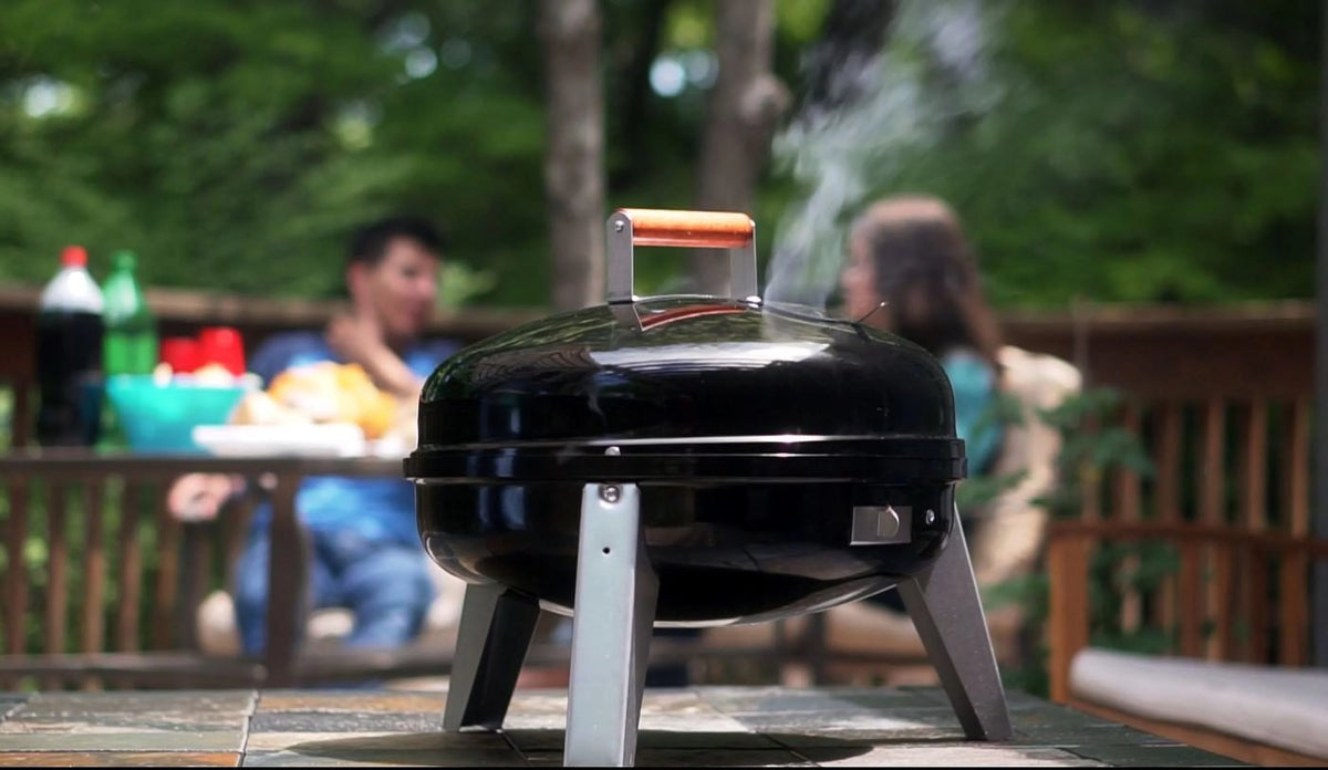 Portable Steel Charcoal Grill Black K766840