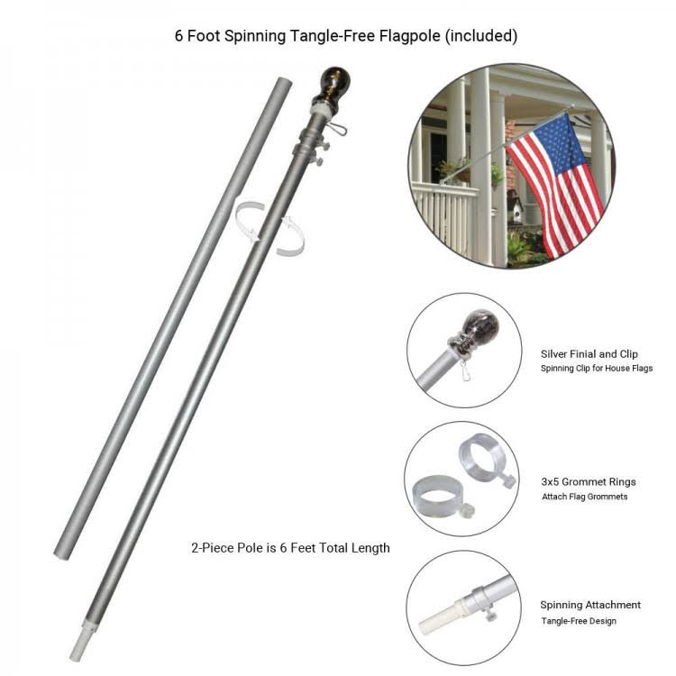 3x5 Foot Flag and Pole Kit N926