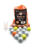 50 Pack Recycled Golf Balls with 15 Tees and Mesh Carrying Bag C68324