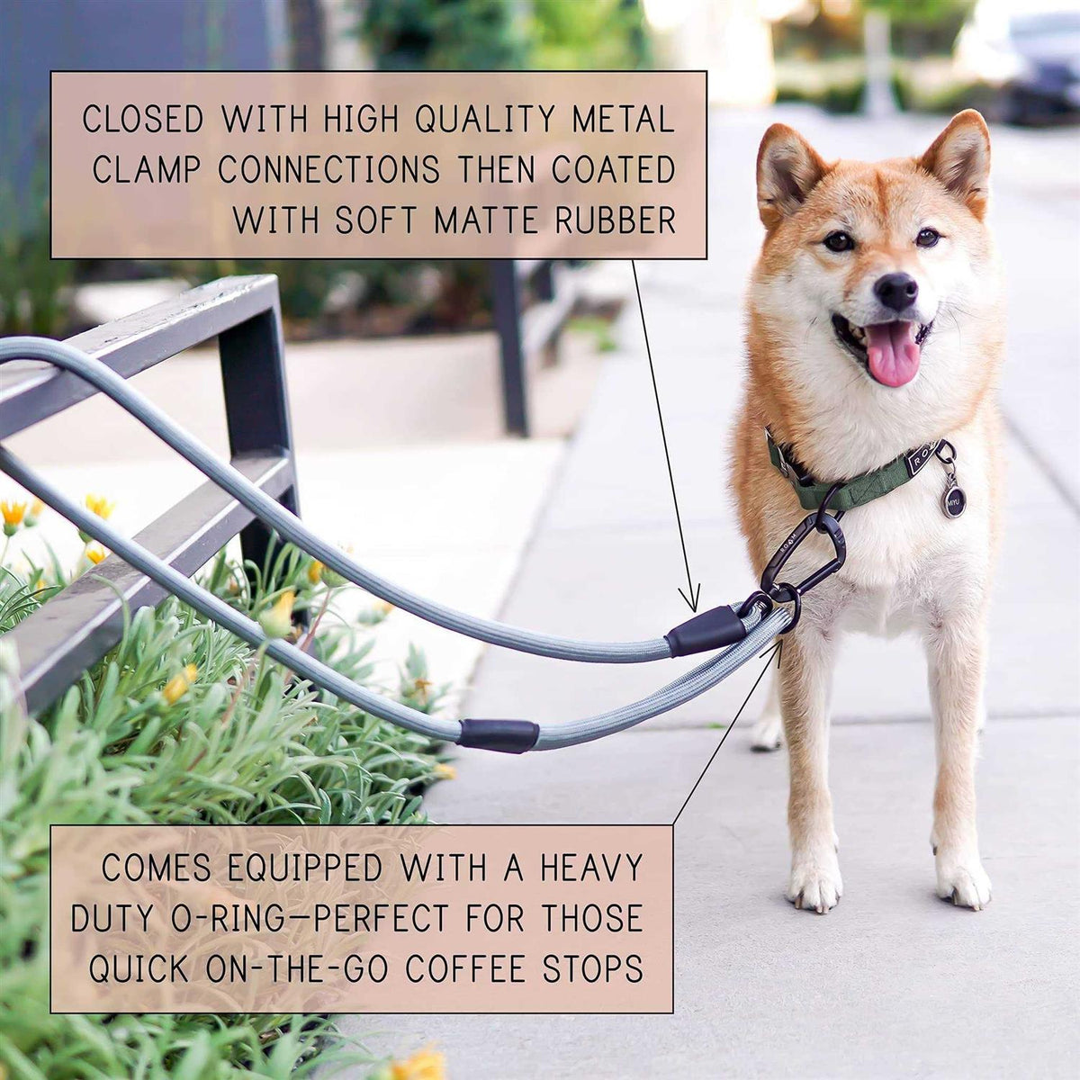 Ultra Soft Dog Leash with Carabiner J966786