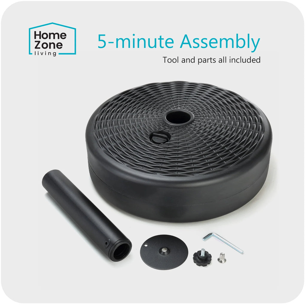17L Circular Central Pole Umbrella Base with Steel Holder F3137