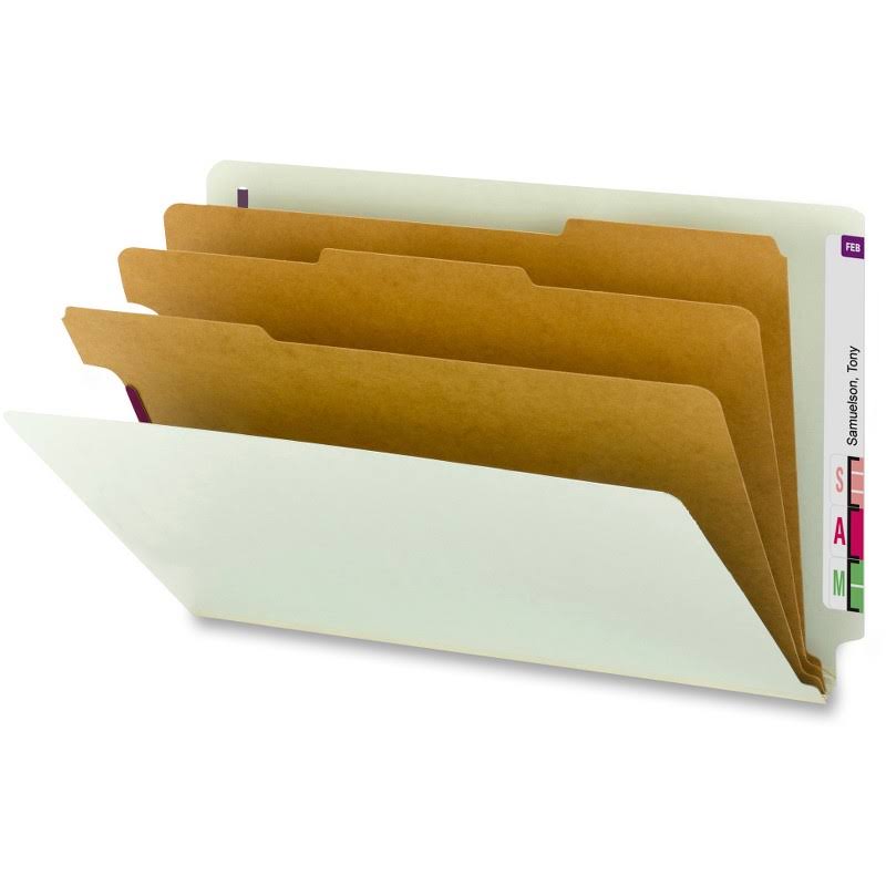 8-Section End Tab Classification Folder, Legal - 10 count U406