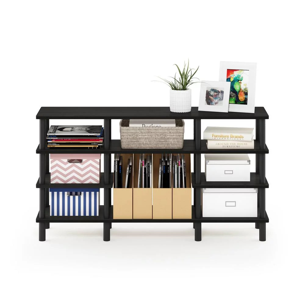 4-Tier Espresso Black TV Stand L89837