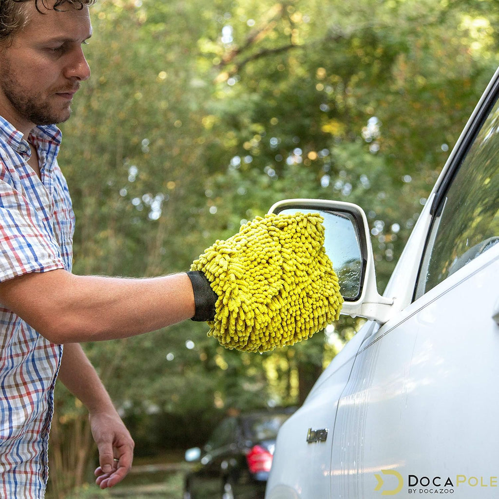 Car Cleaning Kit with Soft Car Wash Brush, Squeegee, Mitt, Microfiber Cleaning Head & Extension Pole I4555