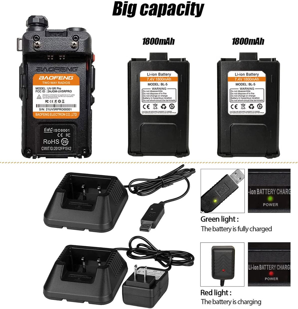 8W Ham Radio with Battery and Antenna F71053