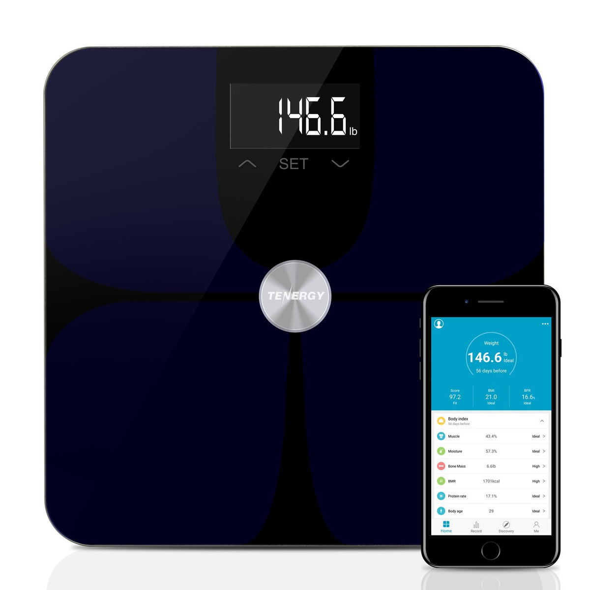 High Precision Smart Body Fat Scale with Large Display Pack of 2 N546
