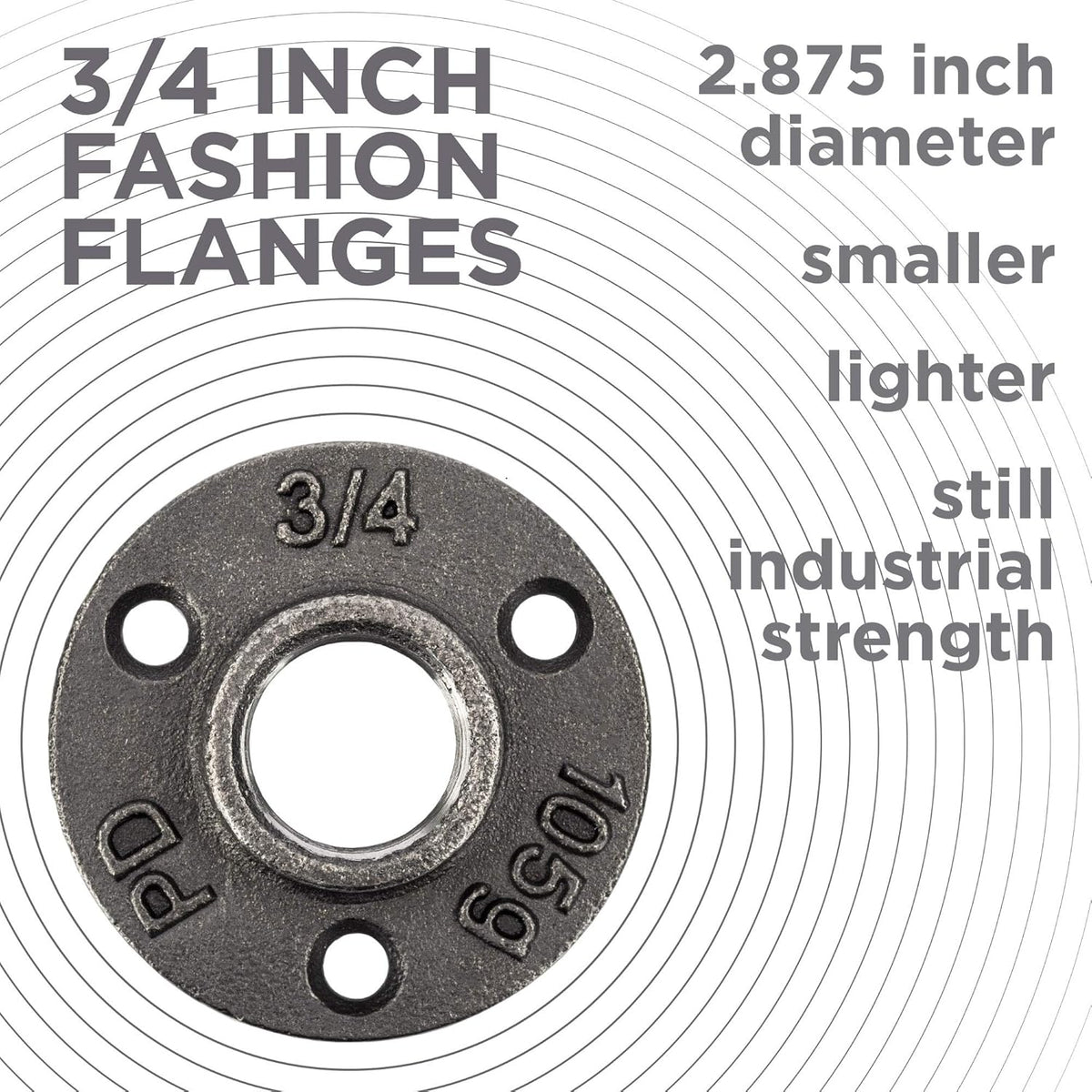 1 Inch Black Malleable Cast Iron Floor Flange 10 Pack B912