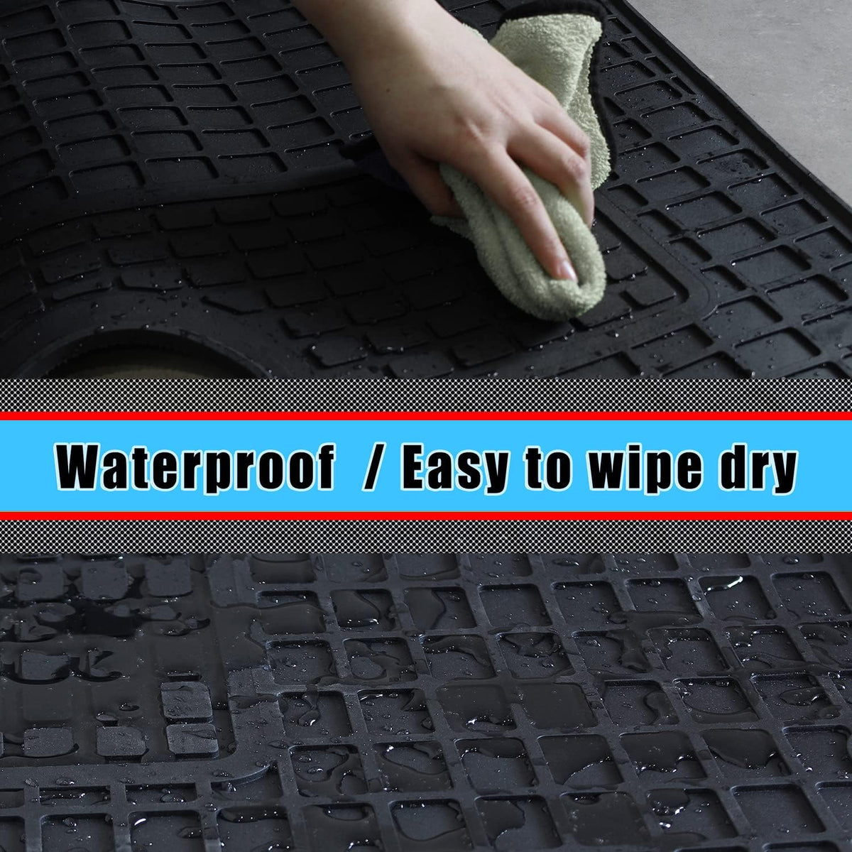 All-Weather Rubber Truck Floor Mats Cargo Liners 3PCS Set A50583