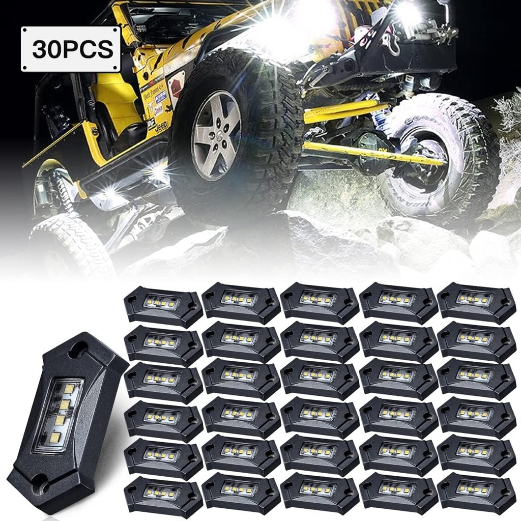 White 8Pods IP68 Waterproof LED Rock Lights M287
