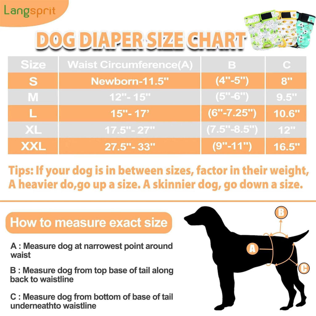 Washable No Leak Reusable Female Dog Diapers W911