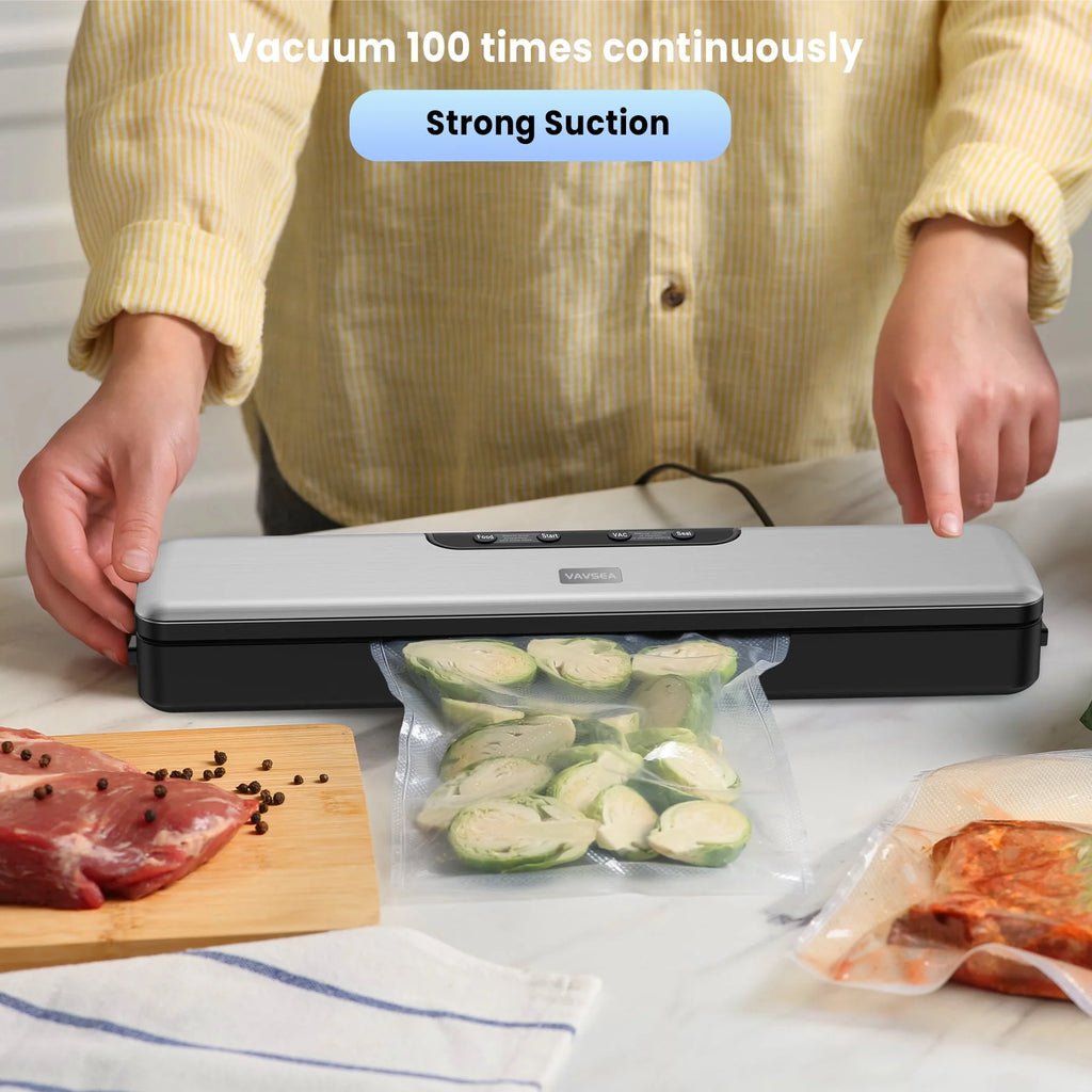 70Kpa Vacuum Sealer with Vacuum Hose & 10Pcs Bags F98877