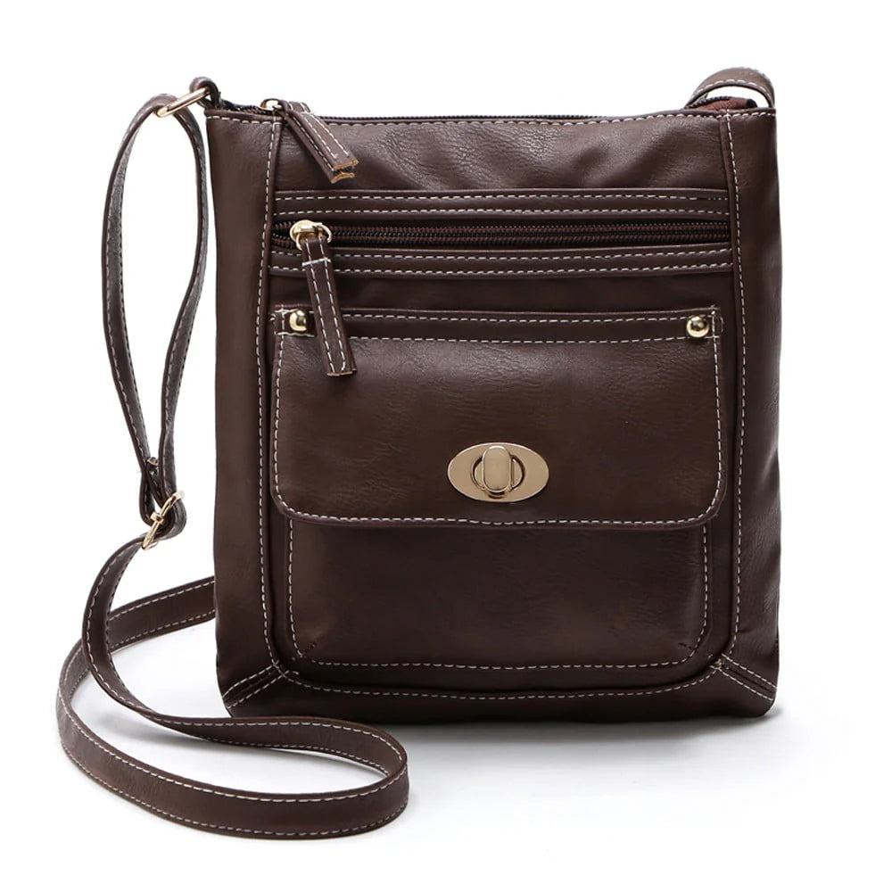 Black Leather Crossbody Satchel Bag B465254