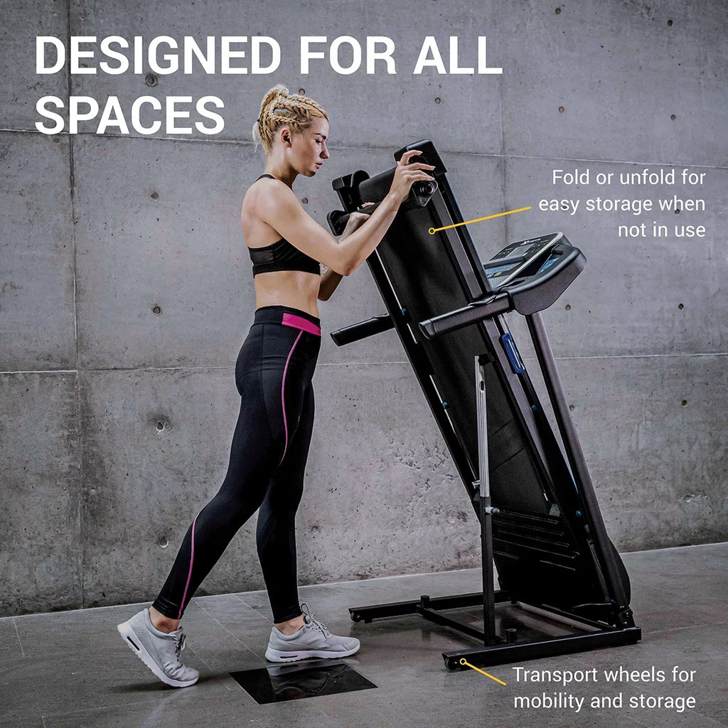 Folding Treadmill with Cushioned Deck and LCD Display U9407