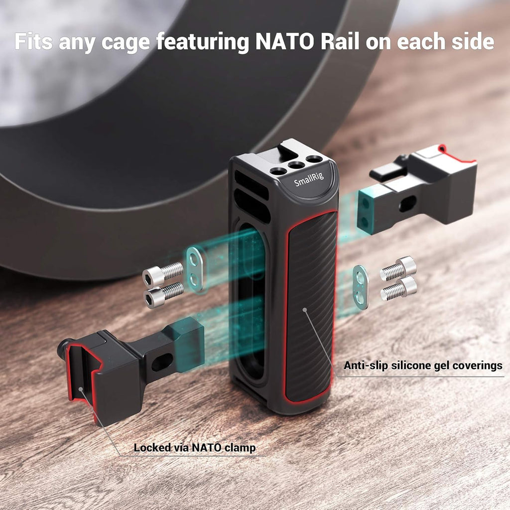 Aluminum NATO Side Handle Grip with Cold Shoe Mount R14728