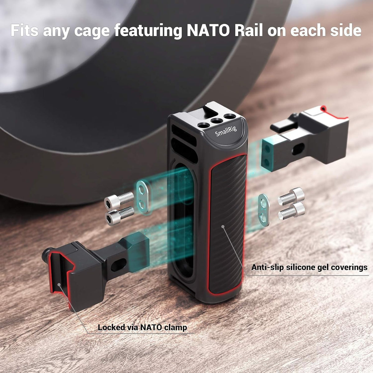 Aluminum NATO Side Handle Grip with Cold Shoe Mount R14728