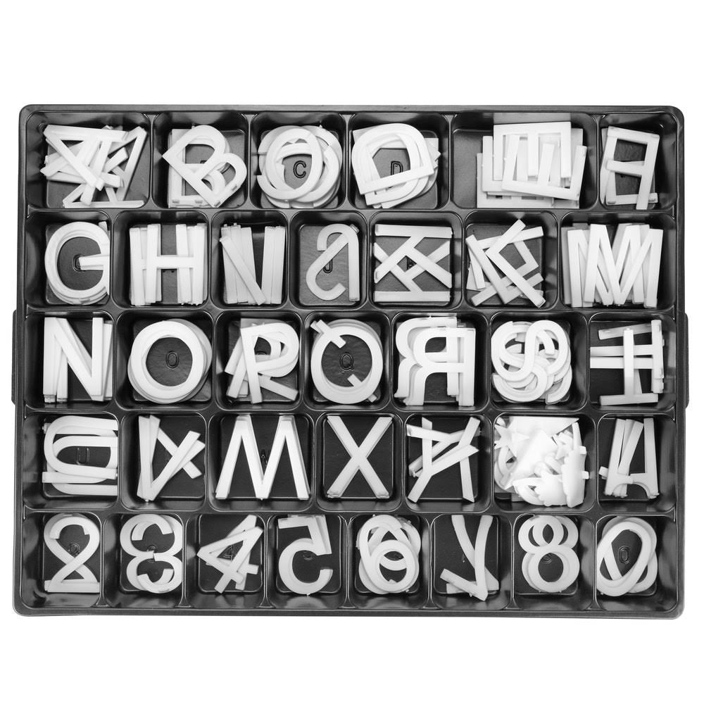 White Helvetica Letters E6262