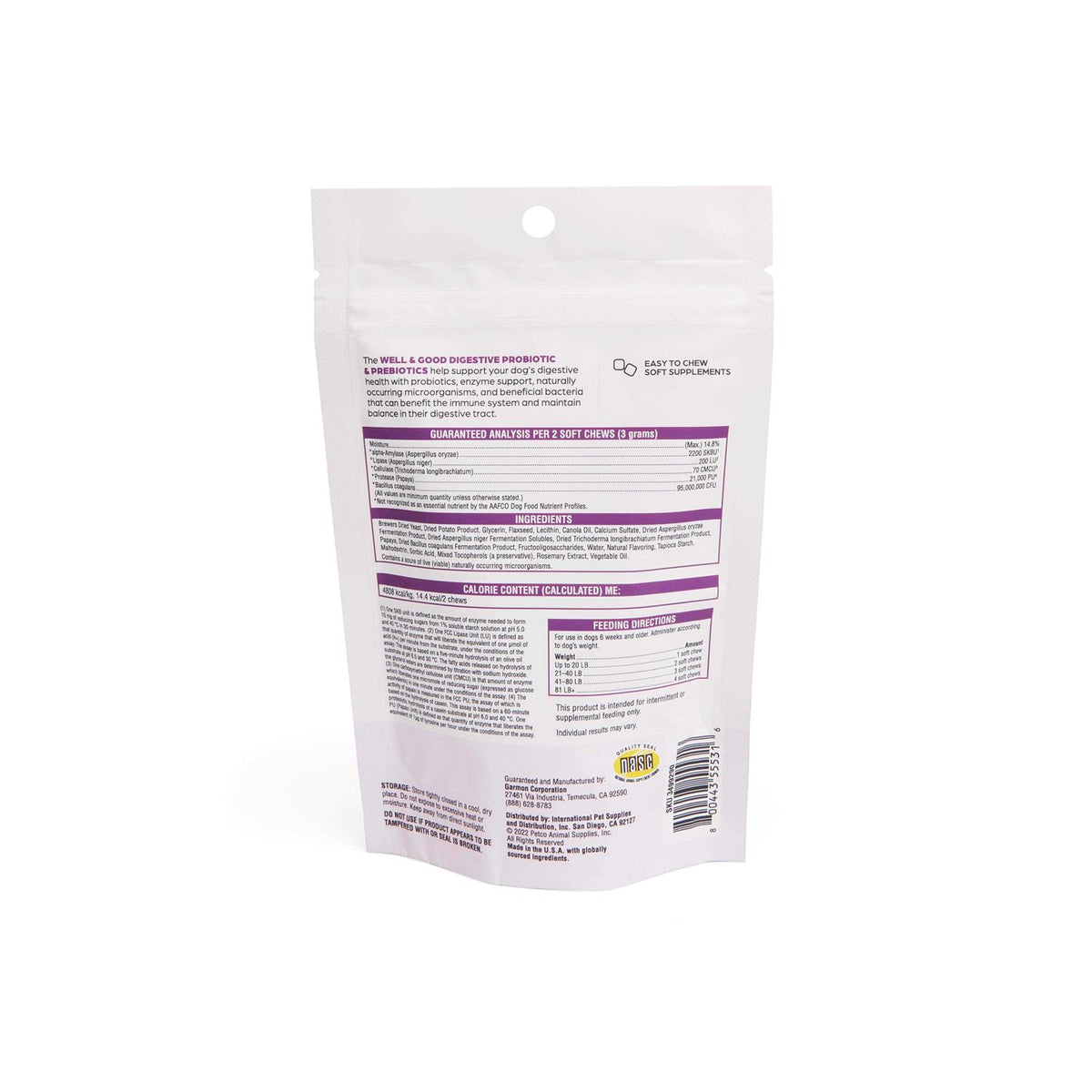 Digestive Enzymes with Probiotics Soft Dog Chews H82058