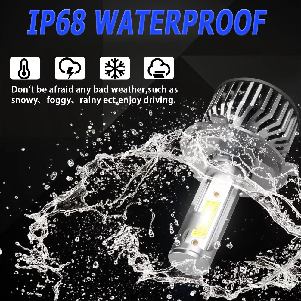 H4 LED Headlight Bulb Hi/Lo Beam 6500K Cool White Conversion Kit C8597