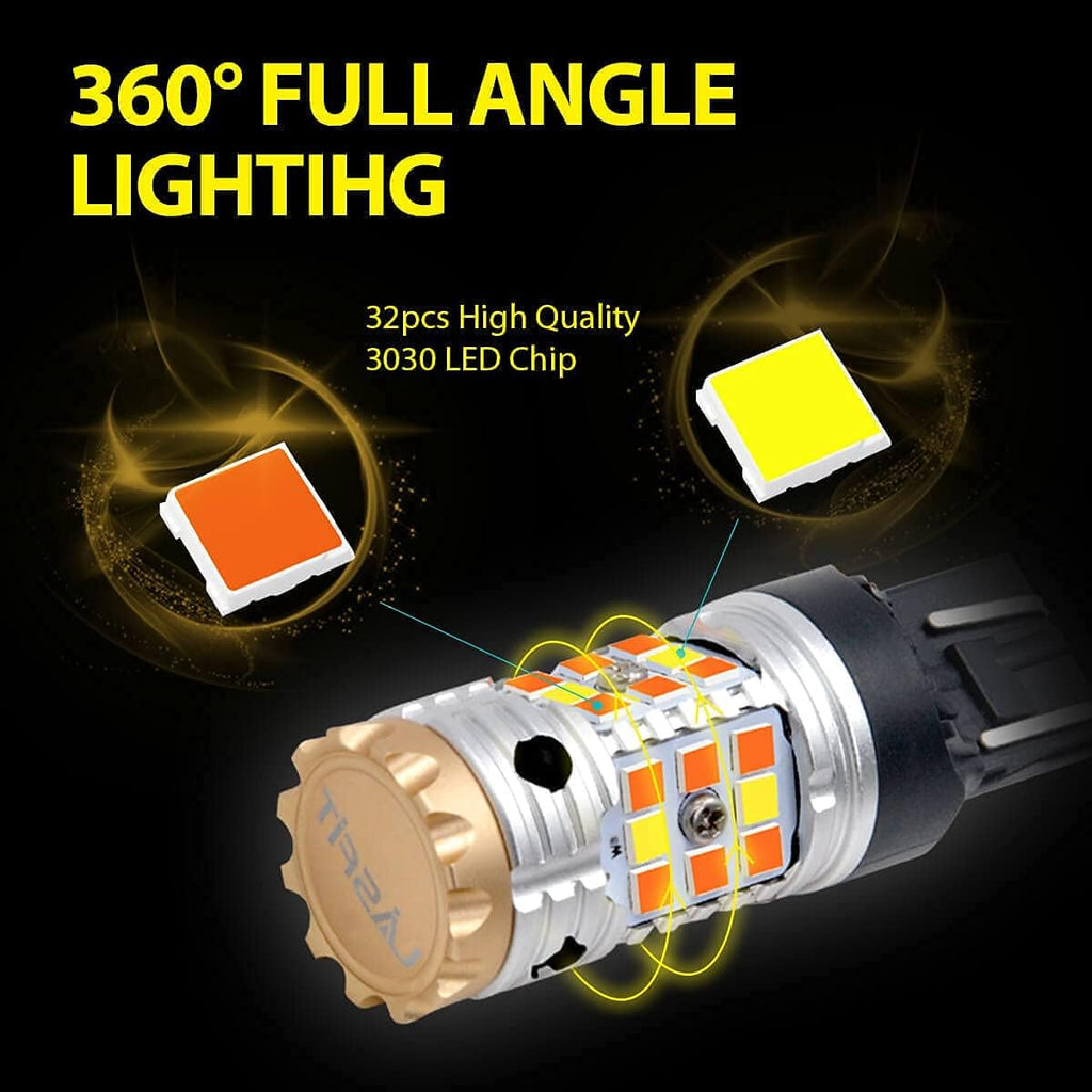 7443 LED Bulb Switchback Dual Color Amber/White 2 Pack X178961