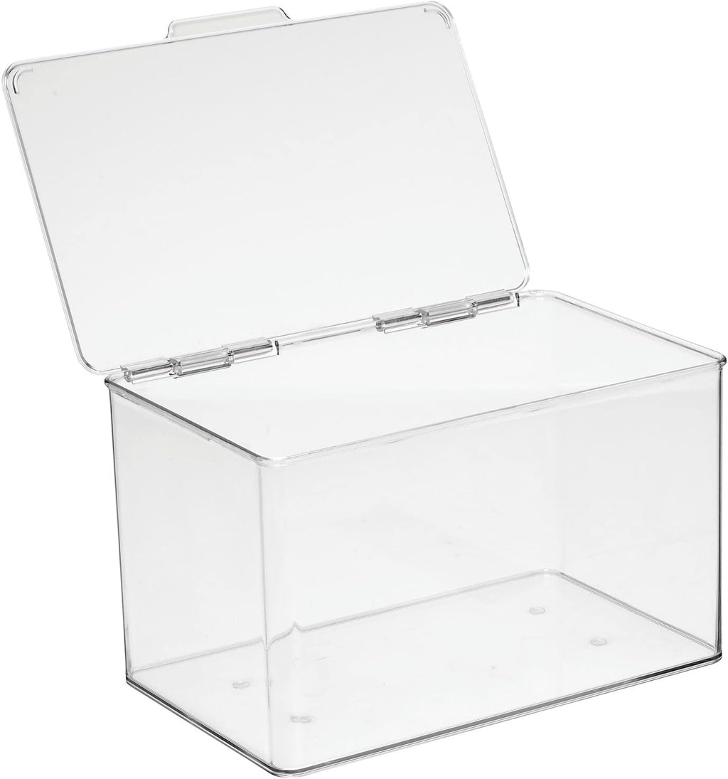 Clear 8 Pack Stackable Plastic Storage Bin with Lid F735264