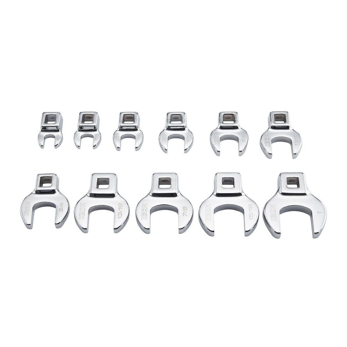 3/8 in. Drive SAE Crowfoot Wrench Set, 11-Piece N771