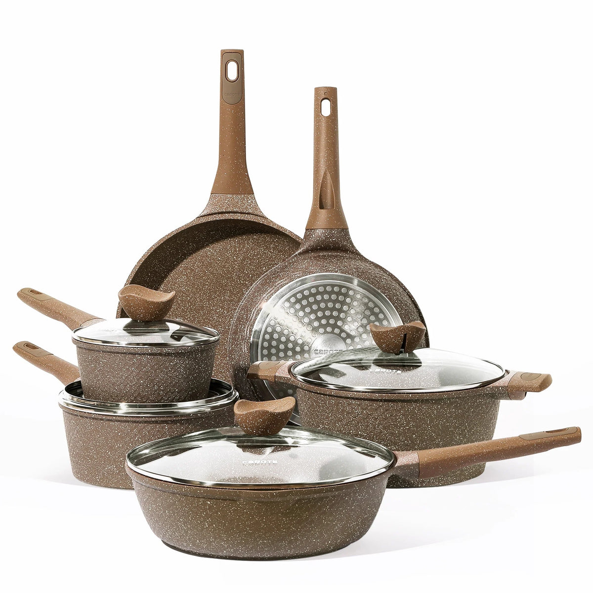 10 Pcs Nonstick Granite Cookware Set F813