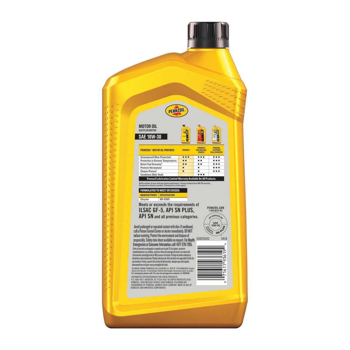 10W-30 Motor Oil M250087
